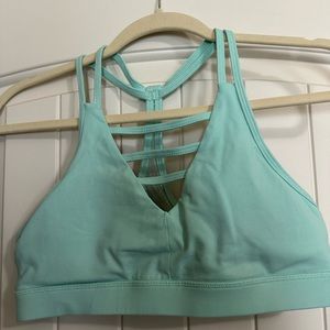 ZYIA active Grid Sports Bra Large turquoise